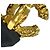 Orecchini a clip Chanel Vintage Coco Mark motivo lava D'oro - vista 3
