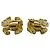 Orecchini a clip Chanel Vintage Coco Mark motivo lava D'oro - vista 4