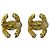 Orecchini a clip Chanel Vintage Coco Mark motivo lava D'oro - vista 6