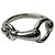 Ring Hermès Anel Faixa Horsebit em Prata Hermes