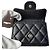 Portafoglio tri-fold Chanel Matelassé Caviar Skin Nero - vista 6