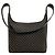 Céline CELINE Vintage Macadam Leder-Semi-Schultertasche mit rundem Logo Braun Schwarz