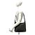 Céline CELINE Vintage Macadam Leder-Semi-Schultertasche mit rundem Logo Braun Schwarz - Ansicht 2