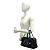 Borsa a mano in pelle borchiata Loewe Anagram Mini Boston Bag - Black Nero - vista 2