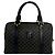 Céline Sac Mini Boston en cuir Celine Vintage Macadam Blazon Logo Pattern Noir
