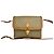 Céline Bolso de hombro de cuero Celine Macadam Blazon Logo Pattern Castaño Beige