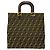 FENDI Vintage Zucca FF Logo Pattern Tote Bag Braun Schwarz - Ansicht 3