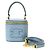 Céline CELINE Cuir Triomphe Logo Calf Leather 2-Way Mini Shoulder Bag Blue