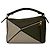 Bolso de hombro de piel Puzzle con Anagrama grabado de Loewe Beige Verde Caqui - vista 3