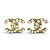 Orecchini a clip Chanel dorati con perla eco e strass D'oro