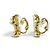 Orecchini a clip Chanel dorati con perla eco e strass D'oro - vista 3