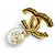 Orecchini a clip Chanel dorati con perla eco e strass D'oro - vista 5