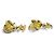 Timeless Orecchini a clip Chanel Coco Mark Star Eco Pearl Rhinestone D'oro - vista 4