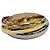 Cartier Trinity Ring in dreifarbigem Gold Golden - Ansicht 2