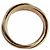 Cartier Trinity Ring in dreifarbigem Gold Golden - Ansicht 3
