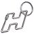 Hermès Portachiavi Hermes H-To-Speed Silver Argento