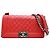 Le Boy Bolsa de Ombro Chanel Boy 25 com Corrente Vermelho