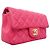 Bolsa de Ombro Chanel Mini Matelassé com Corrente Rosa - vista 2