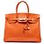 Hermès Orange Epsom Birkin Retourne 35 Laranja