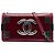 Chanel Boy Brick Horizontal Flap in pelle di agnello rossa e acrilico Rosso Bordò