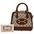 Borsa Gucci Beige Mini GG Supreme Horsebit 1955 con manico superiore - vista 7
