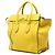 Céline Celine Mini Luggage Tote in pelle di vitello drummed gialla Giallo - vista 2