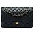 Chanel Black Jumbo Classic Caviar Double Flap Nero