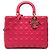 Autre Marque Dior Pink Large Lambskin Cannage Lady Dior Rosa