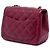 Chanel Red Mini Square Classic Lambskin Single Flap Rot Bordeaux - Ansicht 2