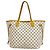 Borsa Tote Louis Vuitton Damier Azur Neverfull MM Bianco