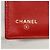 Cartera tri-fold de Chanel en piel de becerro granulada roja - vista 4