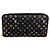 Louis Vuitton Monogram Multicolor Zippy Wallet Black Red