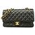 Chanel Matelassé Schultertasche Schwarz