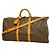 Louis Vuitton Brown Boston Monogram Keepall Bandoulière 60 Braun