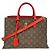 Louis Vuitton Monogram Flower Tote Handtasche Braun Rot