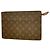 Louis Vuitton Monogram Pochette Homme Clutch Bag Marrone