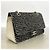Borsa a tracolla Chanel in tweed nero e avorio Crudo - vista 2
