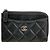 Chanel Matelassé Lammleder Münzbeutel Schwarz