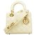 Borsa Christian Dior Cannage Lady Dior Bianco