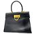 Borsa in pelle Gancini Salvatore Ferragamo Nero