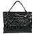 Chanel Matelassé Tote Bag aus schwarzem Lackleder