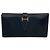 Hermès Hermes Tri-fold Long Wallet in Black Box Calf Leather