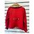 Autre Marque Cappotto corto rosso con collo in ecopelliccia Beige - vista 2