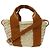Chloé Handtasche aus Raffia und Leder in Braun