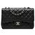 Borsa a tracolla Chanel Matelassé Coco Mark Double Flap con catena Nero