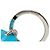 Louis Vuitton Keychain LV Signature Silvery Blue - view 5