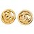 Chanel Coco Mark Vintage Clip-On Ohrringe Golden