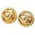 Chanel Coco Mark Vintage Clip-On Ohrringe Golden - Ansicht 2