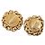 Orecchini a clip Chanel Coco Mark motivo stelo di riso placcati in oro D'oro - vista 2