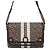 Borsa a tracolla in pelle Burberry TB Monogram Stripe Marrone Multicolore